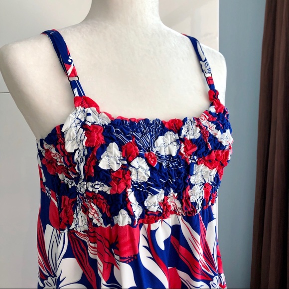 Cover Up Patriotic 4th of July Cover Up Beach Dress Size S/M , Stretch Top NWOT - Picture 2 of 6